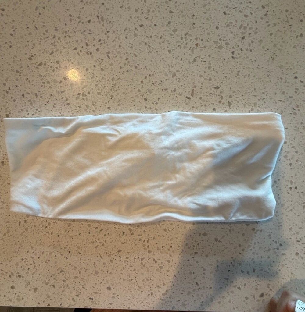 Naked Wardrobe White Bandeau Tube Top M